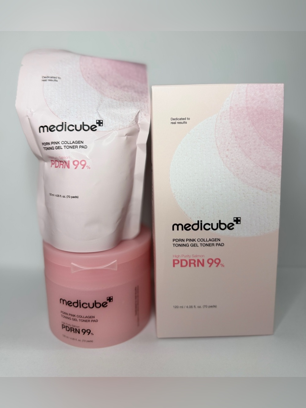 medicube PDRN Pink Collagen Gel Toner Pad PDRN Jelly Toner Pad 99% Salmon DNA